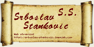 Srboslav Stanković vizit kartica